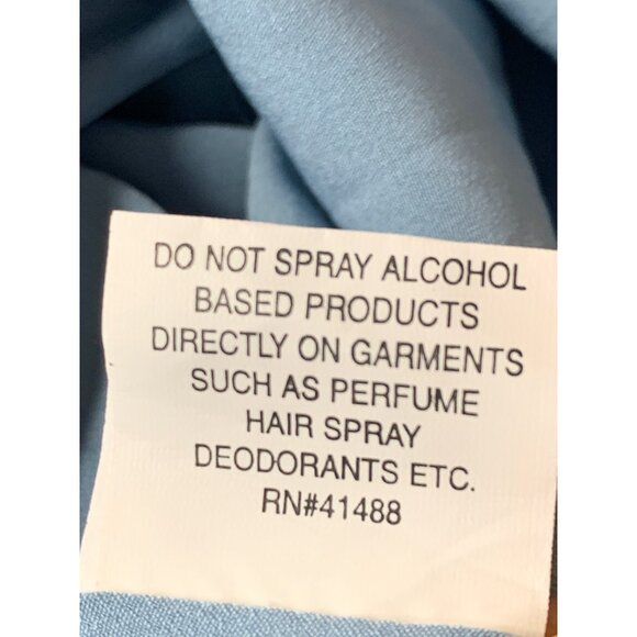 New Mac Duggal Size 14 Blue Ruffle Mesh Midi Dress RII10592 Wedding Guest - Picture 11 of 11